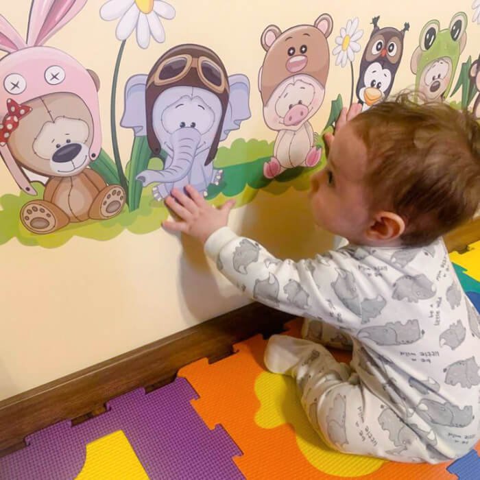 INSPIO dětské samolepky na zeď - Kamarádi na louce N.2 – 50 × 146 cm + doplňky (obrázek 3)