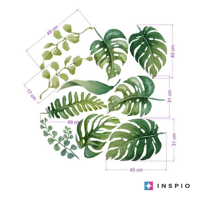 INSPIO samolepky na zeď – Tropické listy
