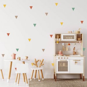INSPIO trojúhelníky - Barevné samolepky do dětského pokoje