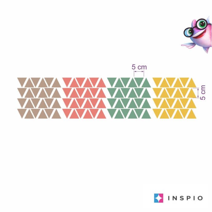 INSPIO trojúhelníky – Barevné samolepky do dětského pokoje
