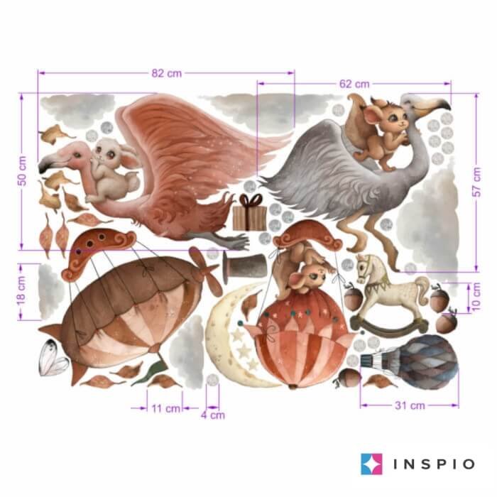 INSPIO dětské samolepky na zeď – Kouzelný svět