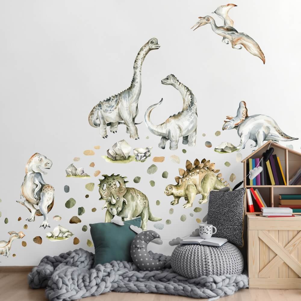 INSPIO samolepky na zeď pro kluky - Dinosauři N.2. velká sada