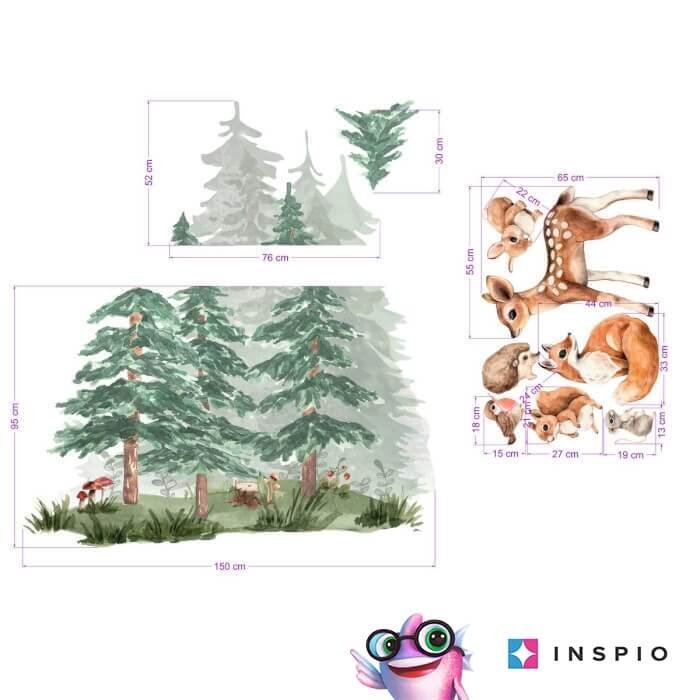 INSPIO les plný zvířátek – samolepky pro děti2
