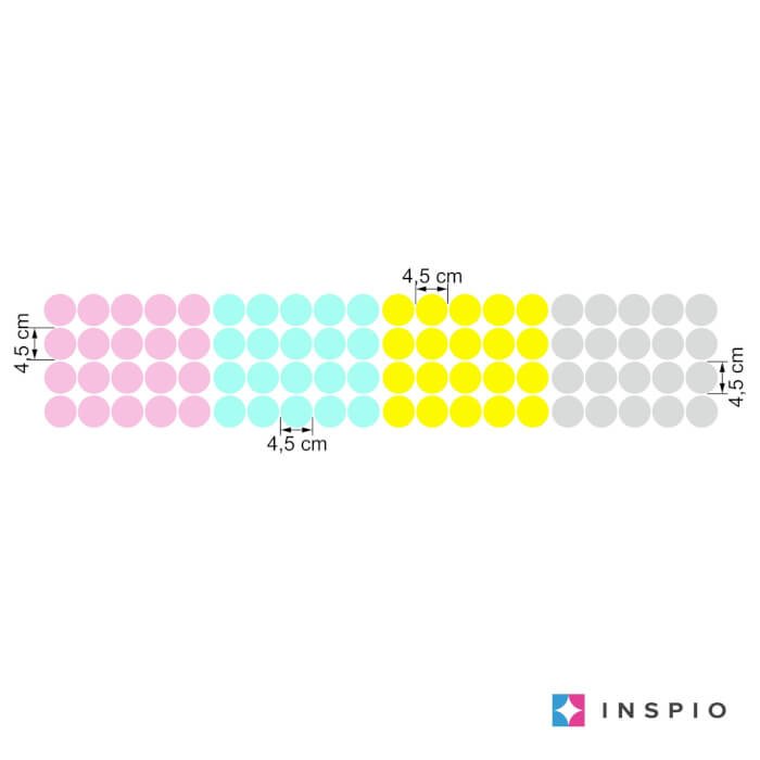INSPIO samolepky pro děti – Pastelové tečky na zeď