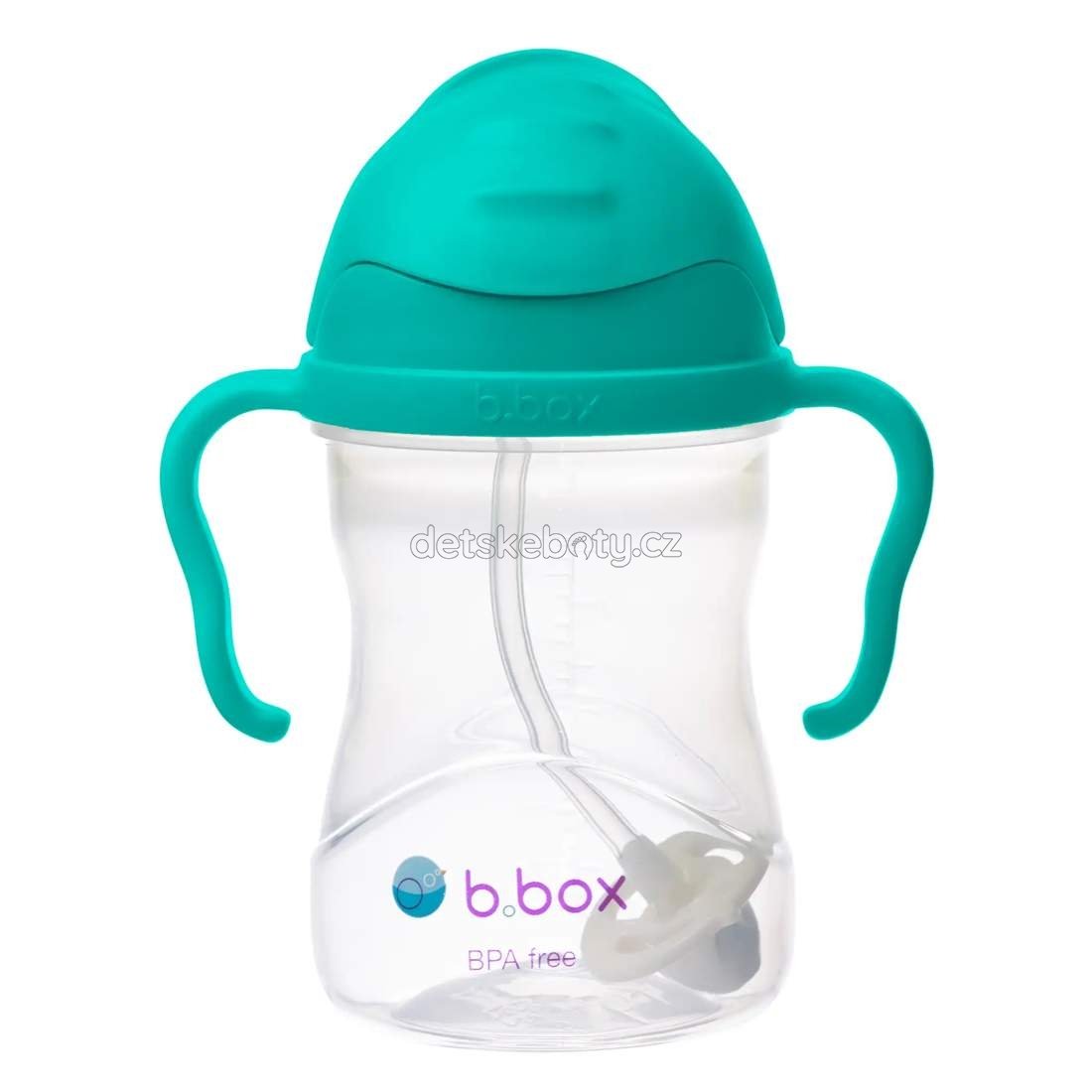 b.box 517 Hrneček s brčkem - nefritově zelený 240 ml