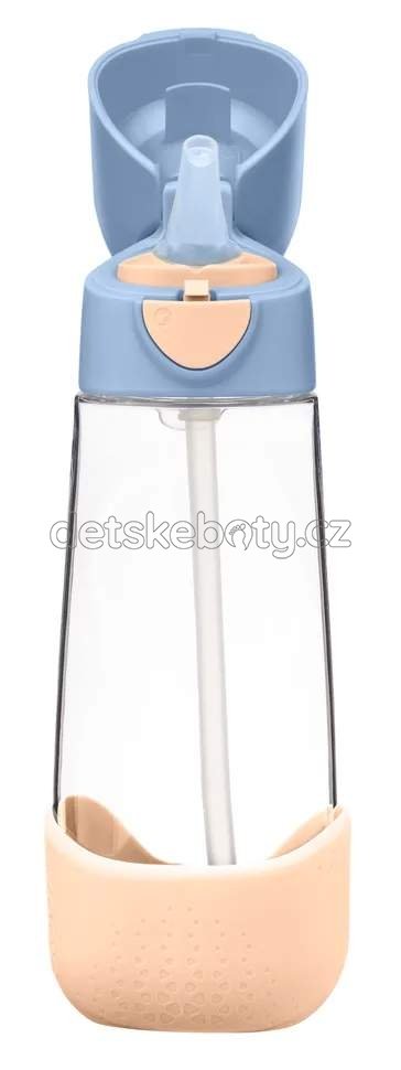 b.box 500540 Lahev na pití s brčkem 600 ml - broskvová