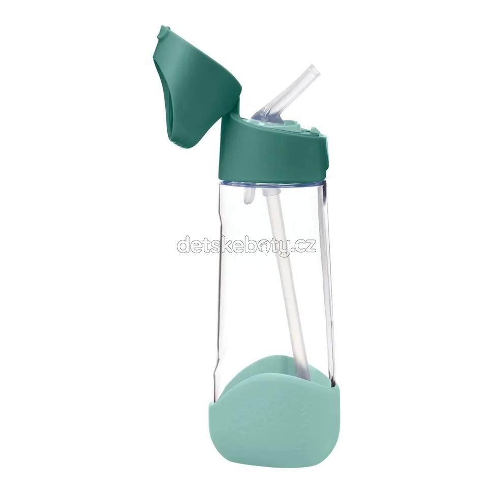b.box 500507 Lahev na pití s brčkem 600 ml – emerald forest
