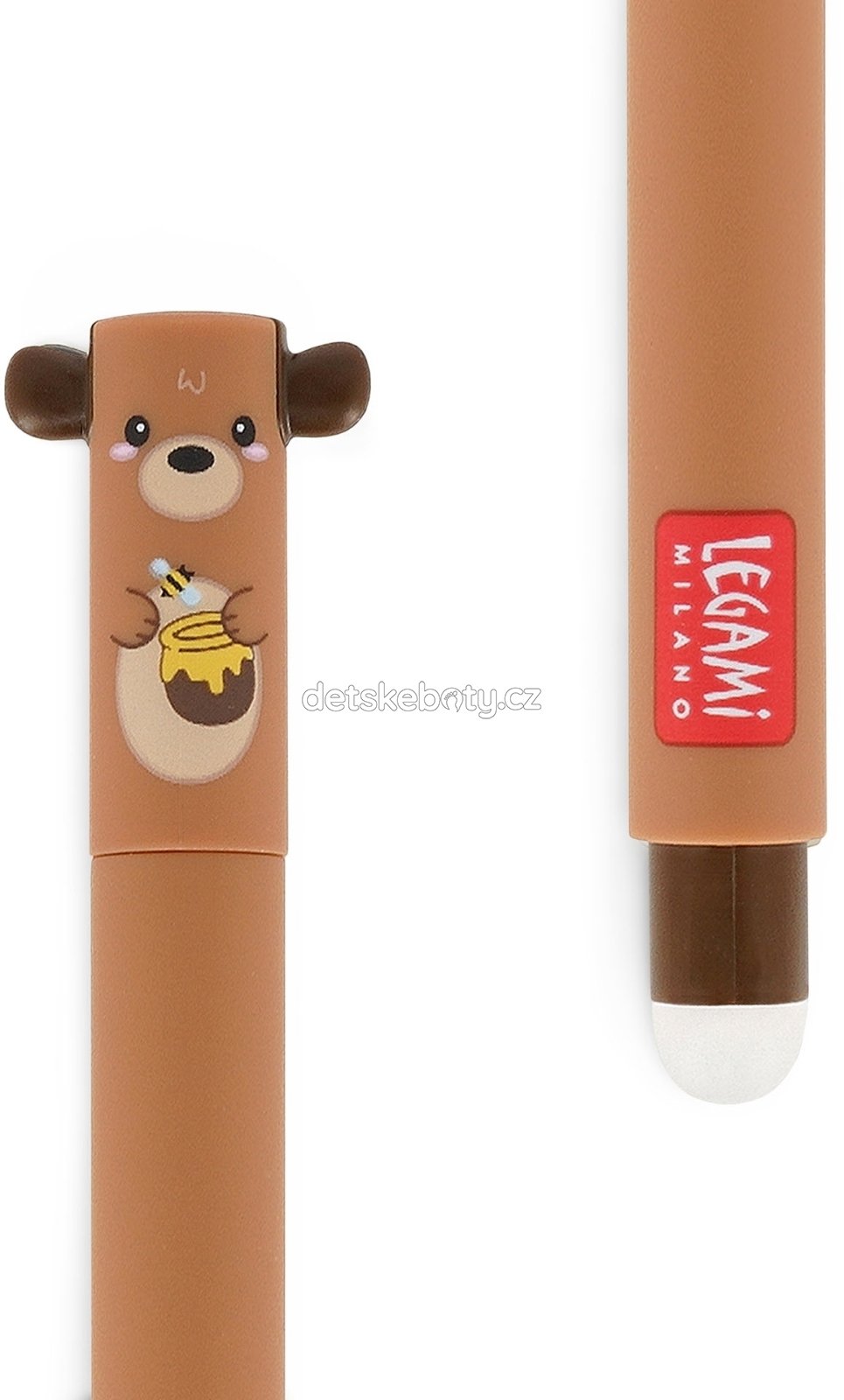 Gumovací pero Legami Erasable Gel Pen – Erasable Pen – Teddy Bear – Red Ink
