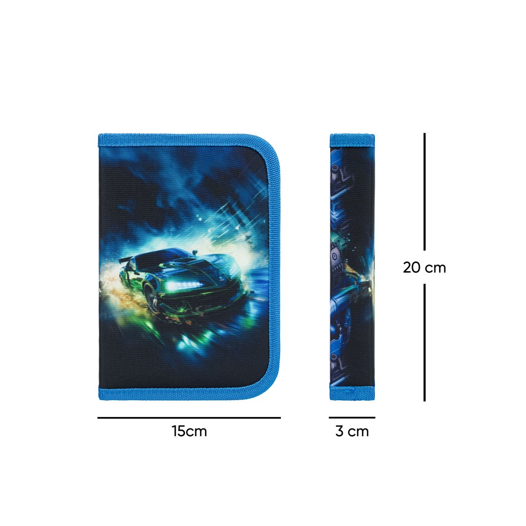 BAAGL Školní penál jednopatrový Závodní auto (obrázek 5)