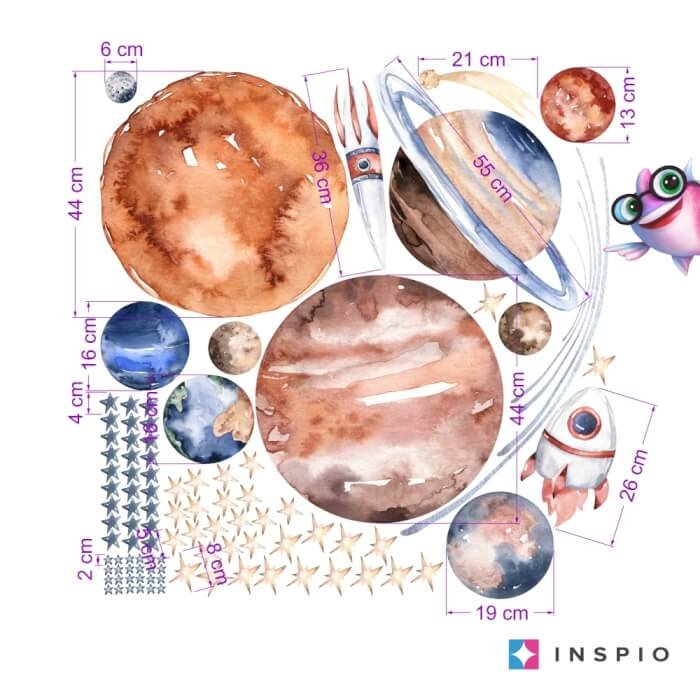 INSPIO samolepky na zeď – Vesmír s hvězdami