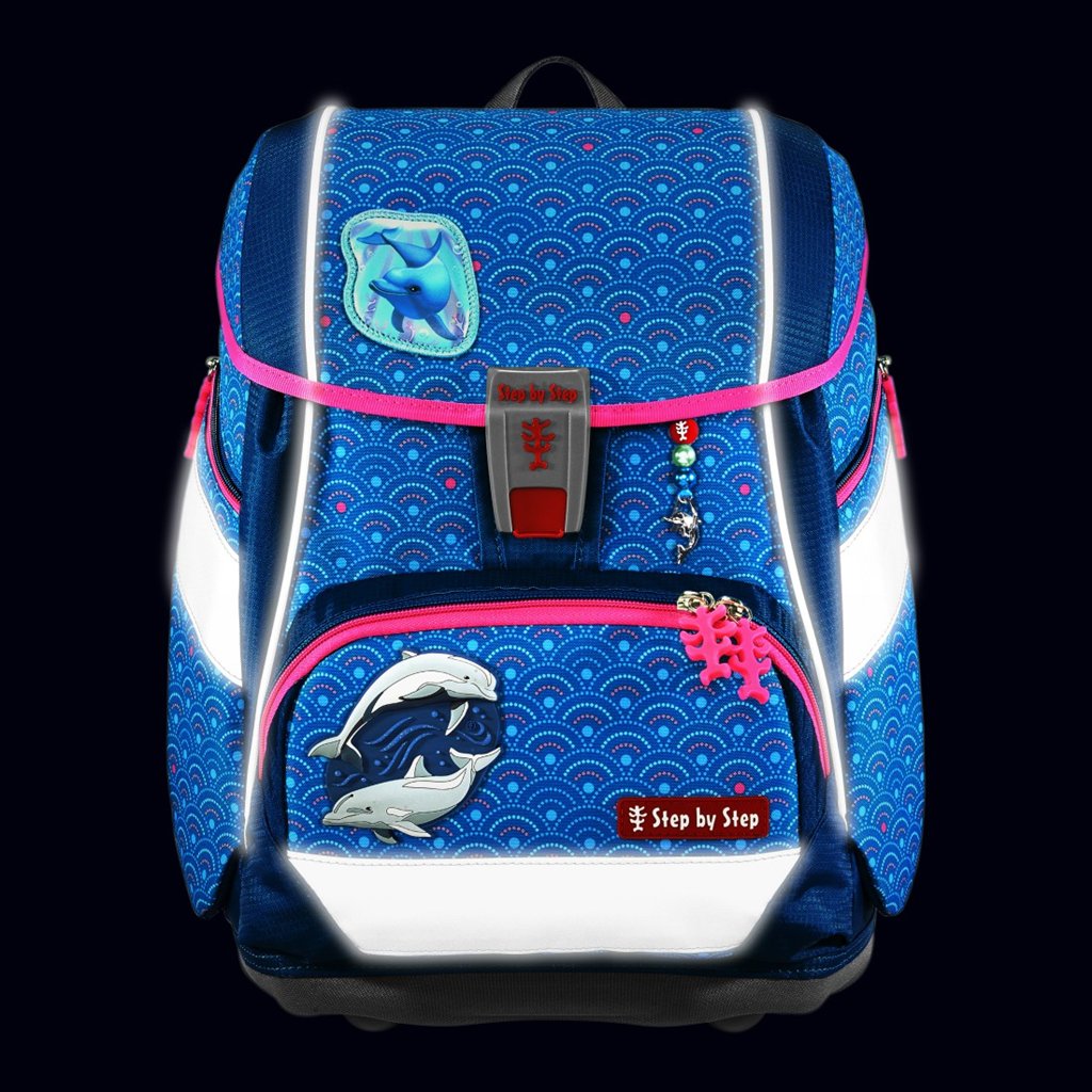 Školní aktovka/batoh 2IN1 PLUS pro prvňáčky – 6dílný set, Step by Step Dolphin Pi (obrázek 8)