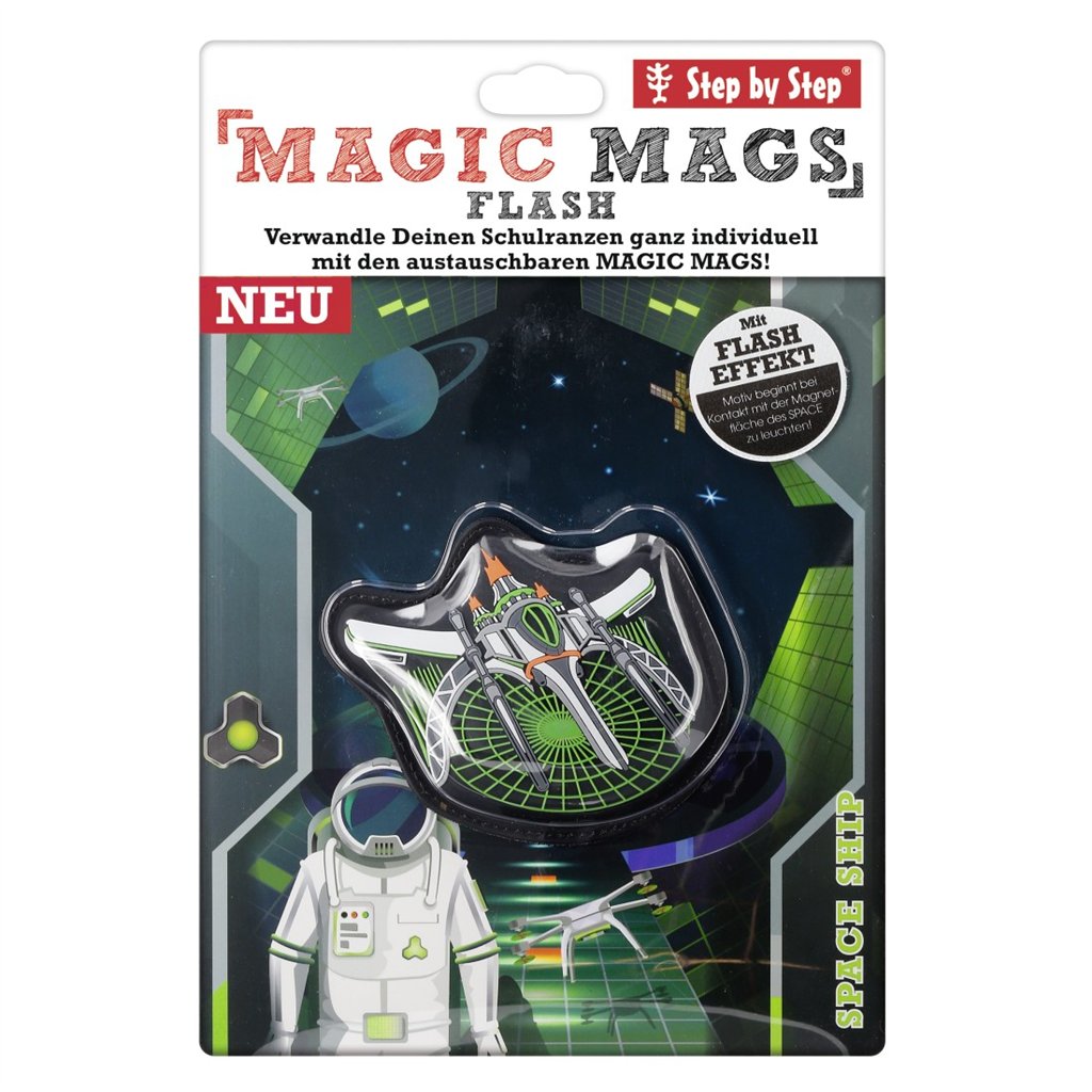 Blikající obrázek Magic Mags Flash Space Ship Skylar k aktovkám GRADE, SPACE, CLOUD, 2IN1 a KID (obrázek 3)