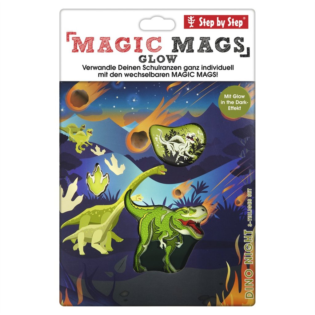Doplňková sada obrázků MAGIC MAGS Dino Night Tyro k aktovkám GRADE, SPACE, CLOUD, 2IN1 a KID (obrázek 3)