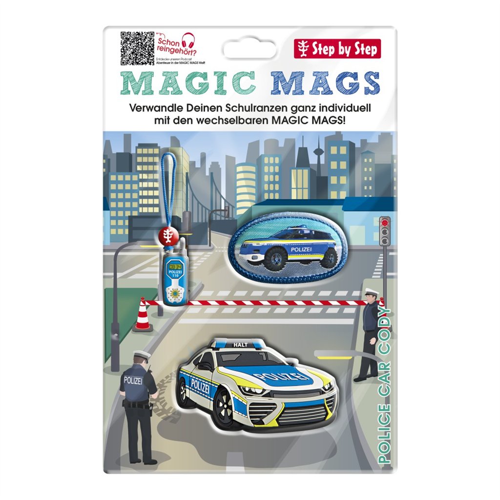Doplňková sada obrázků MAGIC MAGS Police Car Cody k aktovkám GRADE, SPACE, CLOUD, 2IN1 a KID (obrázek 5)