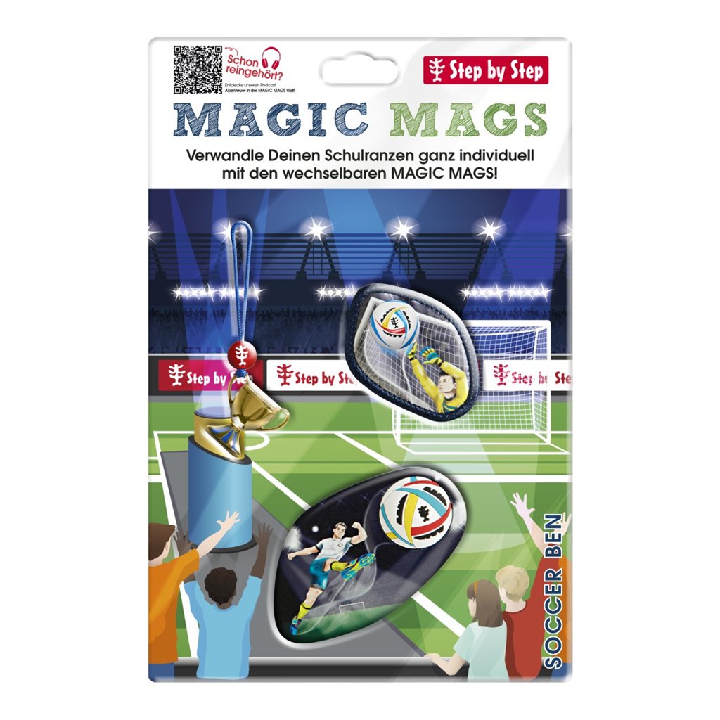 Doplňková sada obrázků MAGIC MAGS, Soccer Ben, pro aktovky a batohy Step by Step