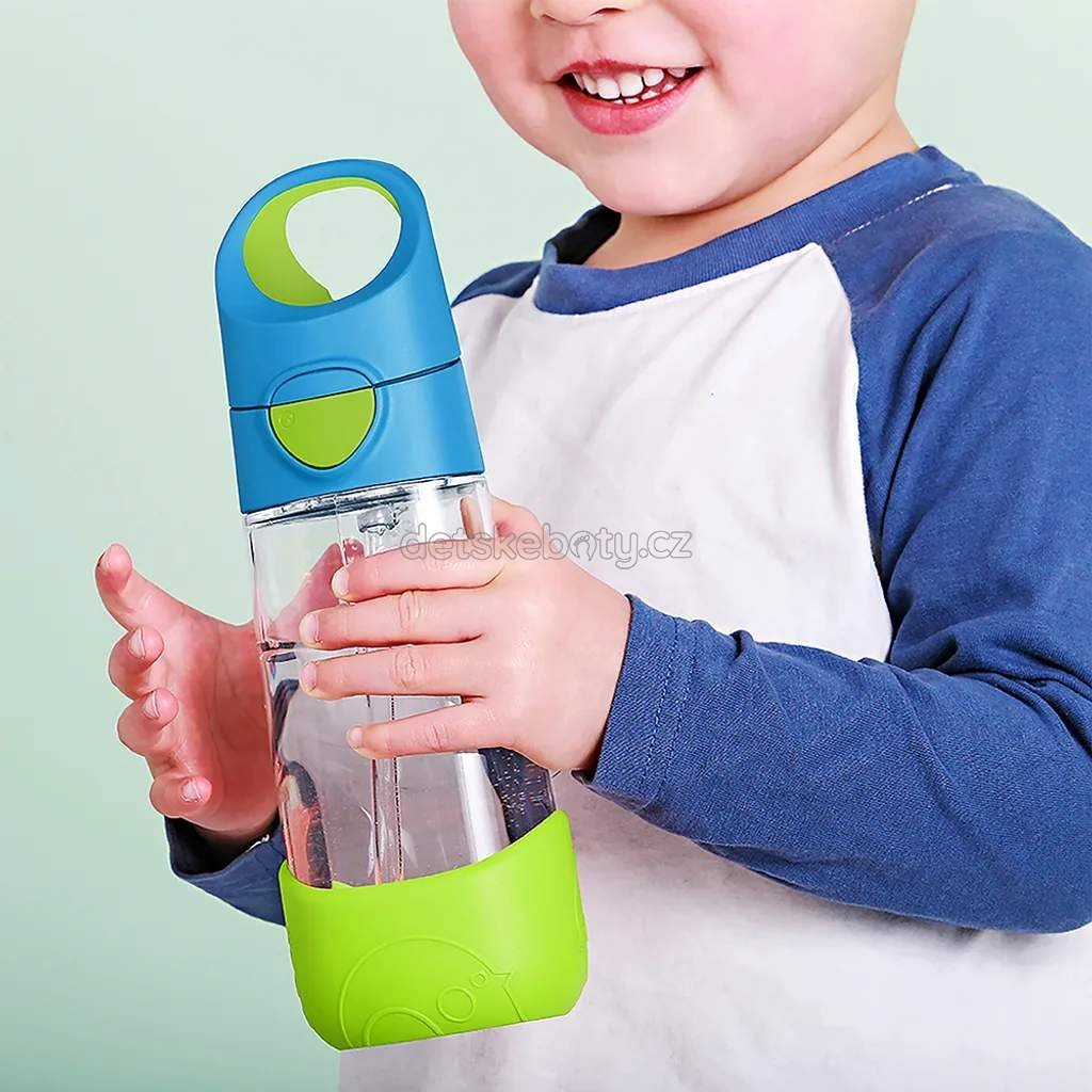 b.box 440 Lahev na pití s brčkem 450 ml – modrá/zelená