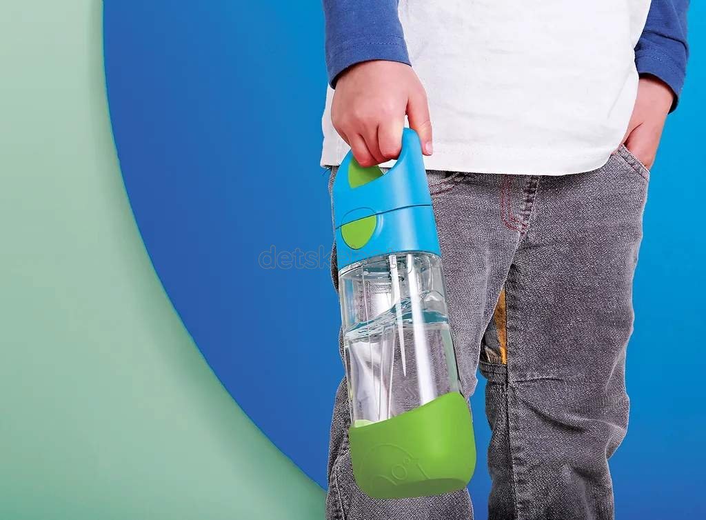 b.box 440 Lahev na pití s brčkem 450 ml - modrá/zelená (obrázek 6)