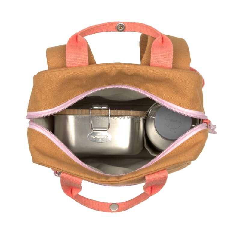 Green Label Little One &amp; Me Square Backpack Small Gots caramel (obrázek 3)