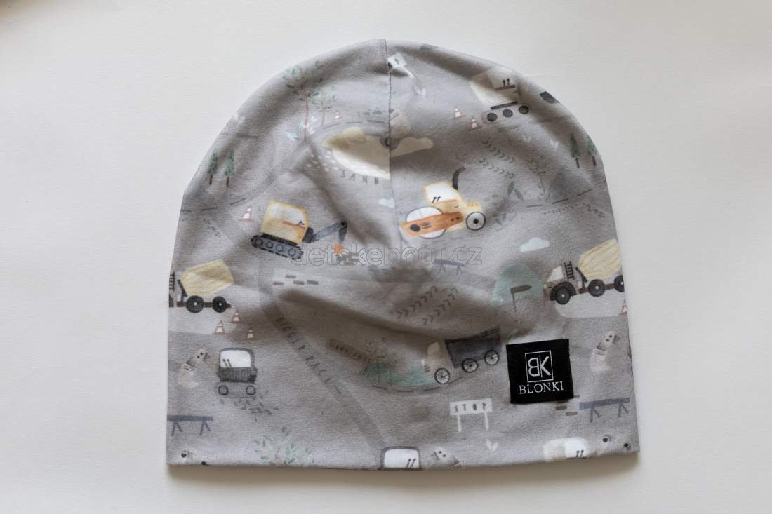Tenká čepice Blonki č.112- stroje šedá Velikost: 51-54