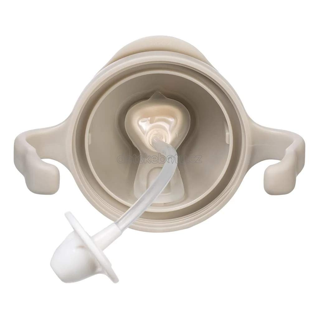 b.box 200246 Hrneček s brčkem – béžový 240 ml