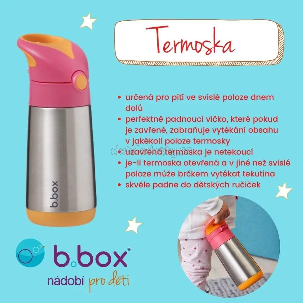 b.box 500703 Termoska na pití s brčkem 350 ml - lilac pop (obrázek 4)
