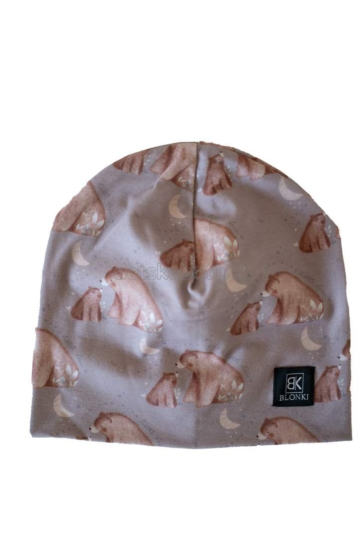 Tenká čepice Blonki č.217 medvěd a mládě Velikost: 51-54
