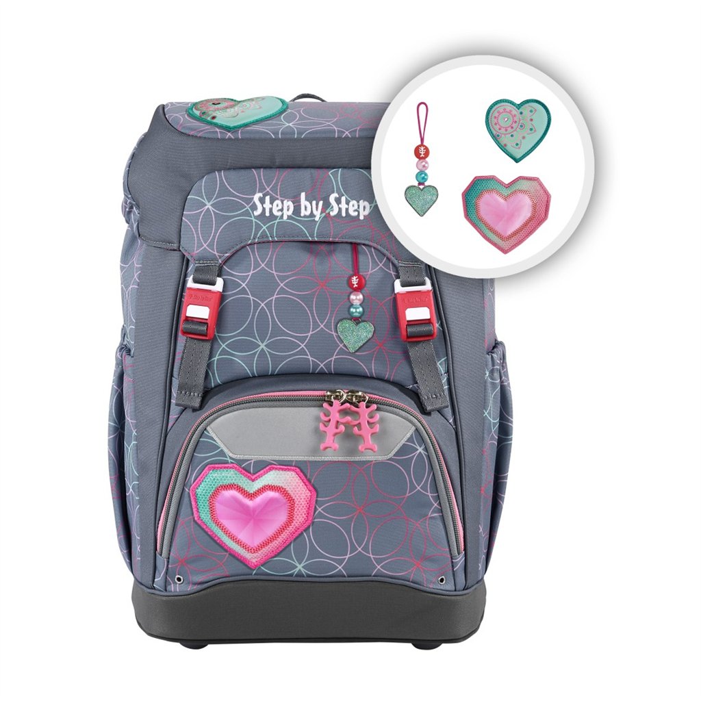 Školní batoh Step by Step GRADE Glitter Heart Hazle, AGR certifikát (obrázek 3)