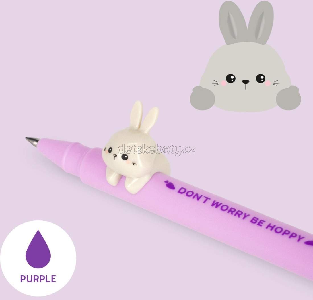 Gelové pero Legami Gel Pen With Animal Decoration – Lovely Friends – Bunny