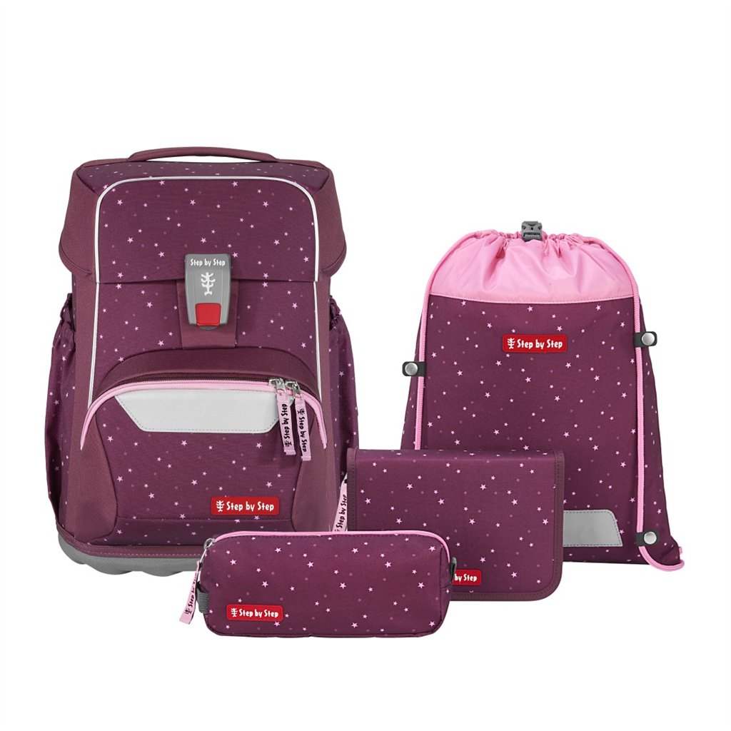 Školní aktovka pro prvňáčky – 4 dílný set, Step by Step BASIS Berry Stars, AGR (obrázek 3)