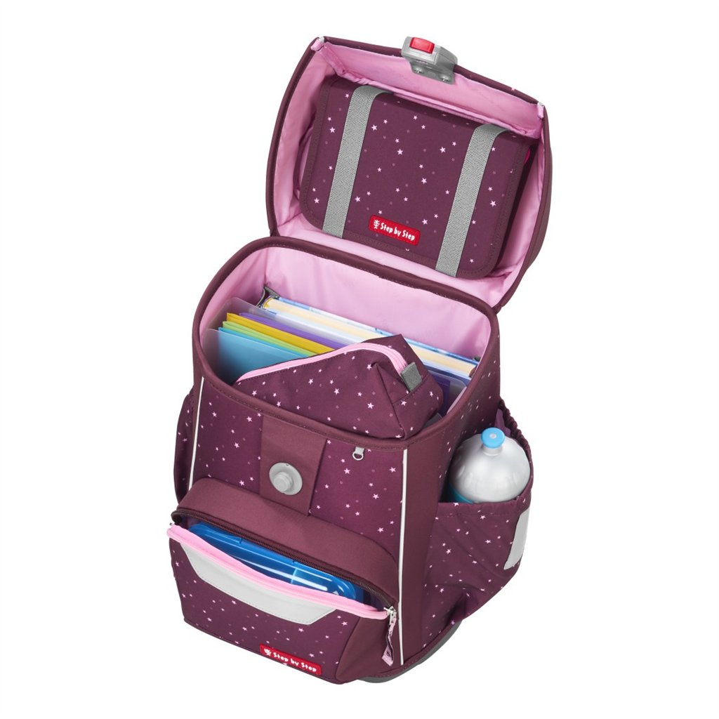 Školní aktovka pro prvňáčky – 4 dílný set, Step by Step BASIS Berry Stars, AGR (obrázek 20)
