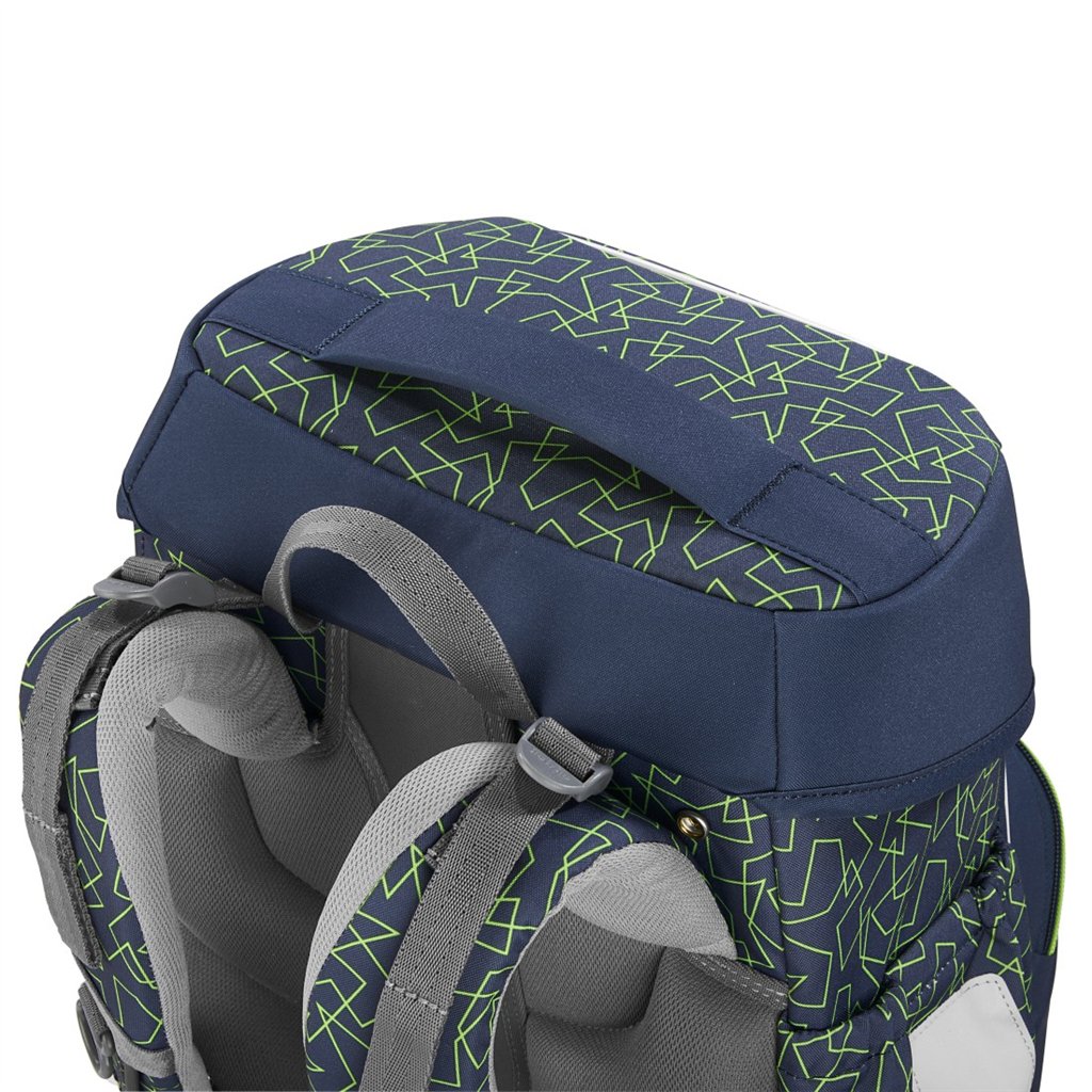 Školní aktovka pro prvňáčky – 4 dílný set, Step by Step BASIS Green Geometric, AGR (obrázek 12)