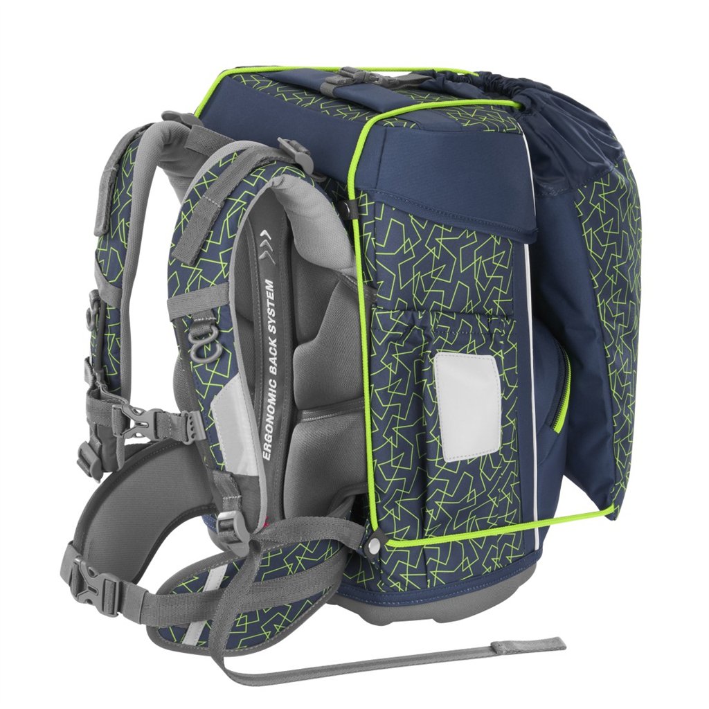 Školní aktovka pro prvňáčky – 4 dílný set, Step by Step BASIS Green Geometric, AGR (obrázek 27)