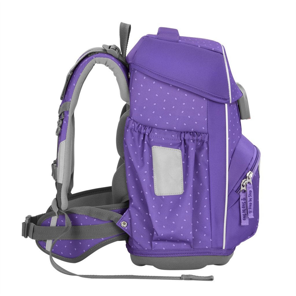 Školní aktovka pro prvňáčky – 4 dílný set, Step by Step BASIS Purple Konfetti, AGR (obrázek 12)