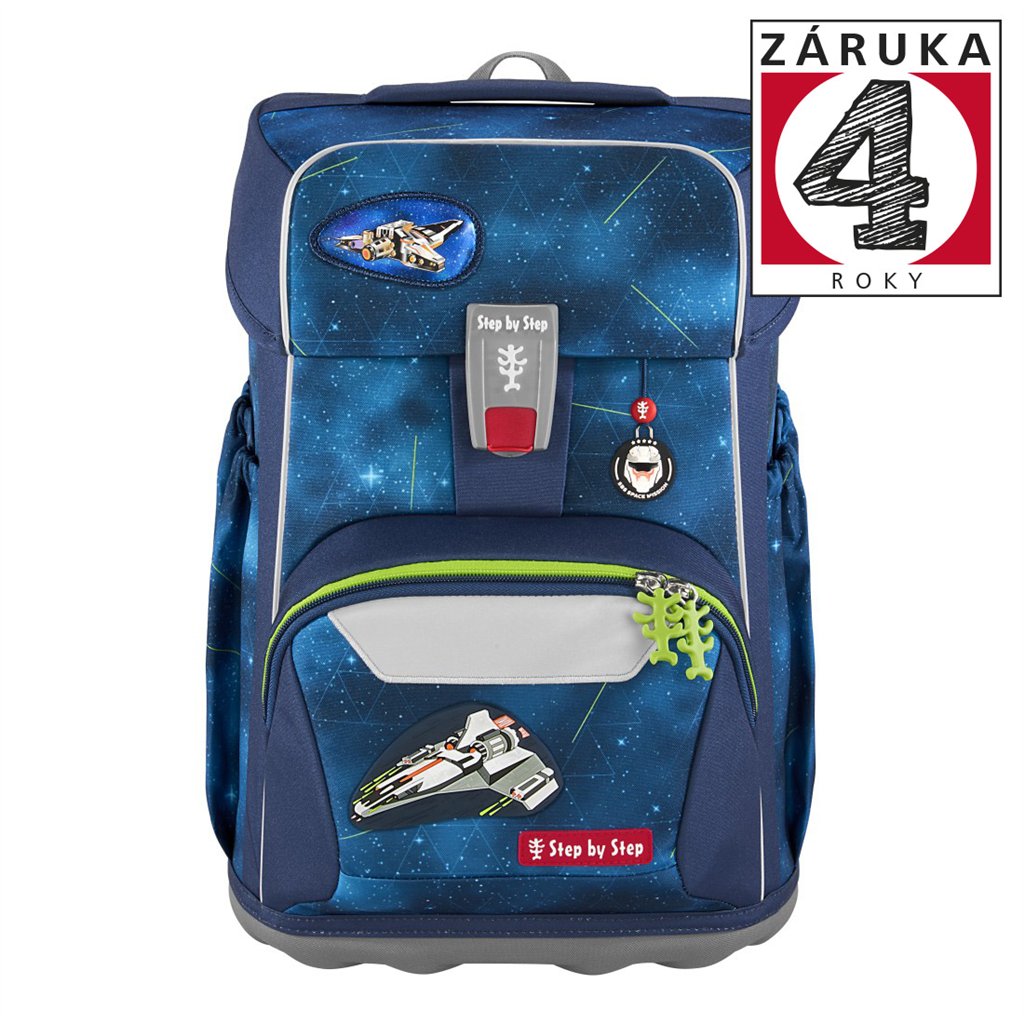 Školní aktovka Step by Step GIANT Starship Galactus, pro prvňáčky - 5dílný set, certifikát AGR
