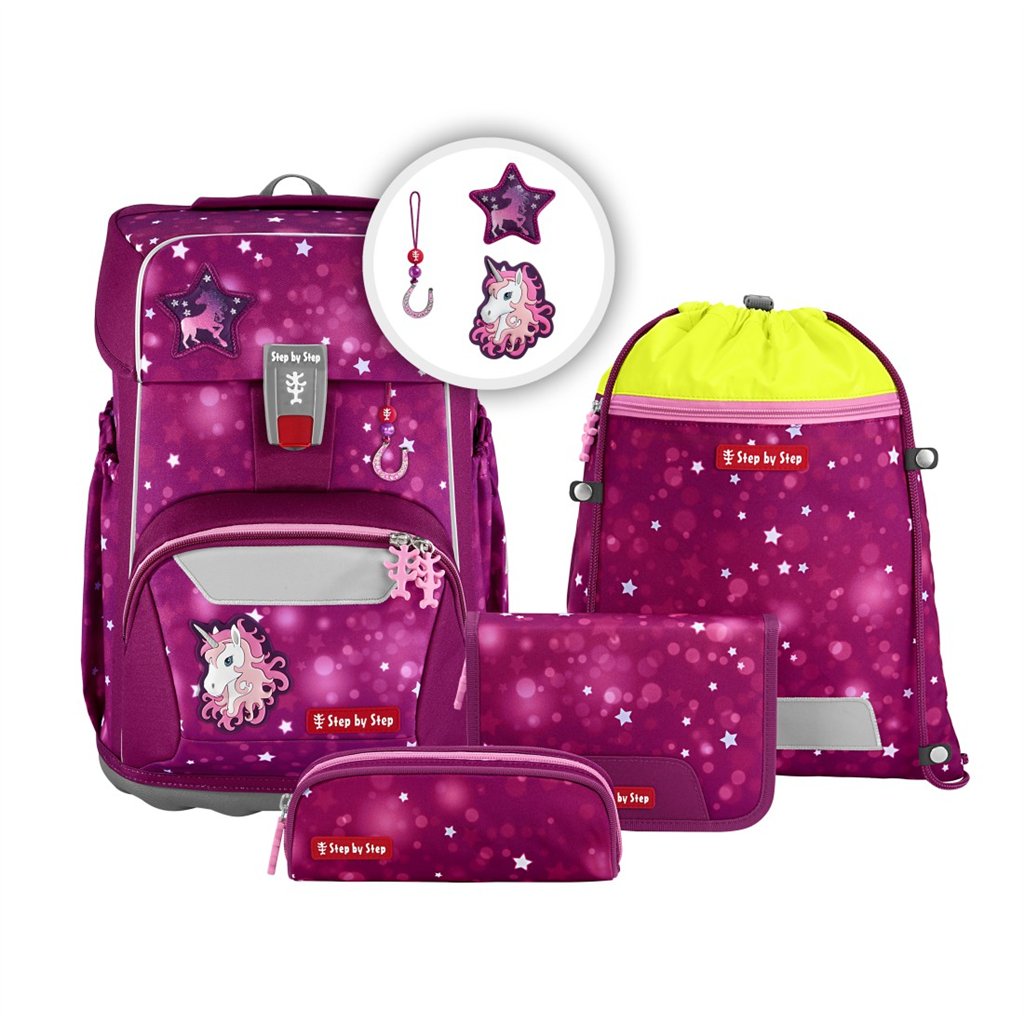 Školní aktovka Step by Step GIANT Sweet Unicorn Nuala, pro prvňáčky - 5dílný set, certifikát AGR (obrázek 20)