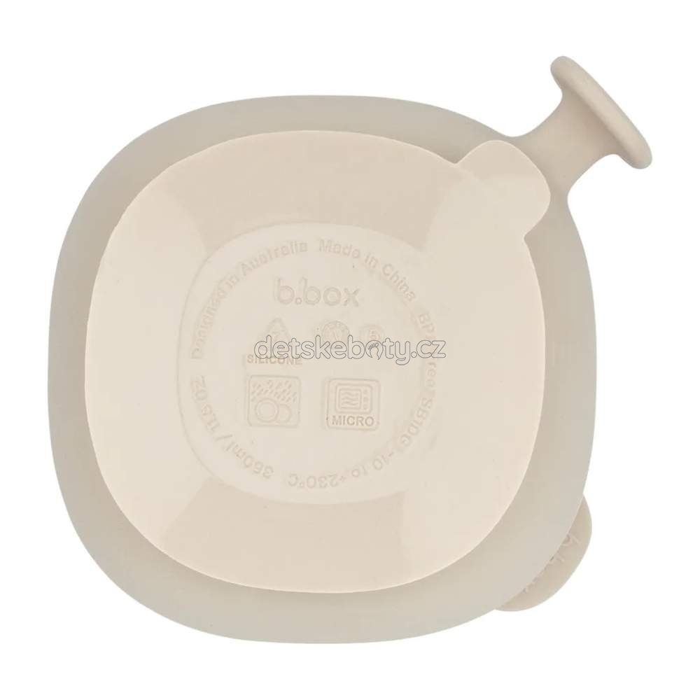 b.box 101746 Silikonová miska s víčkem a přísavkou 300 ml - béžová (obrázek 4)