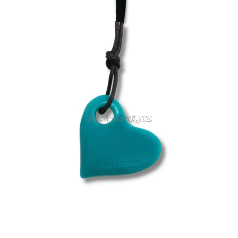 b.box Uklidňující přívěsek Srdíčko, tmavě tyrkysové