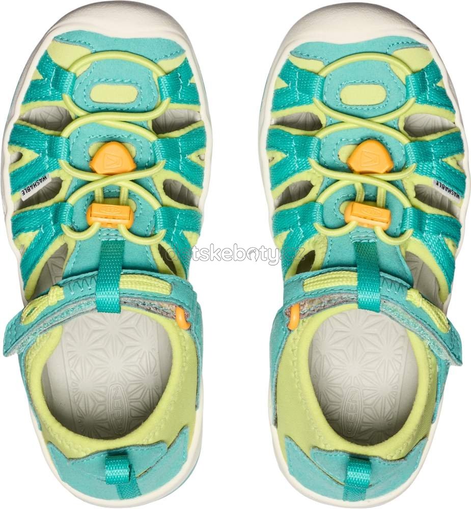 Dětské sandály Keen Moxie sandal children bright aqua/bright marigold Velikost: 31 (obrázek 3)