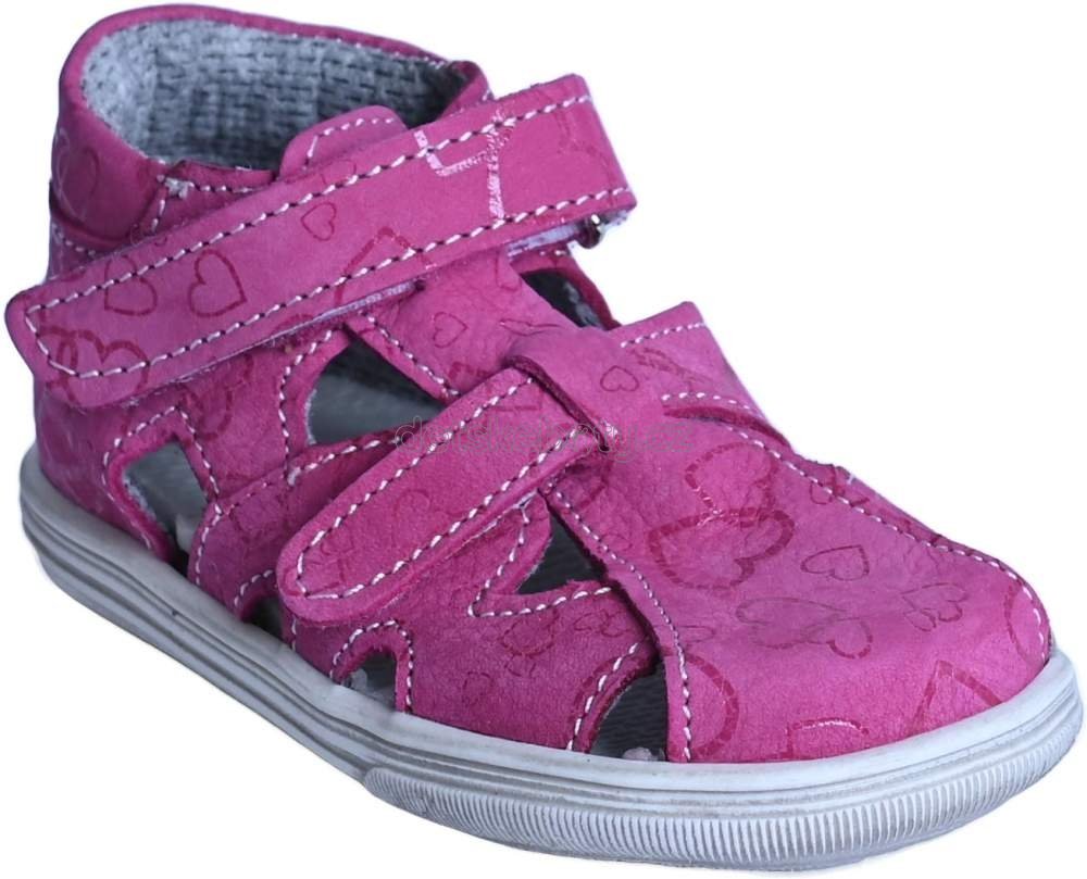 Dětské sandály Boots4U T 018 V růžová potisk Velikost: 22