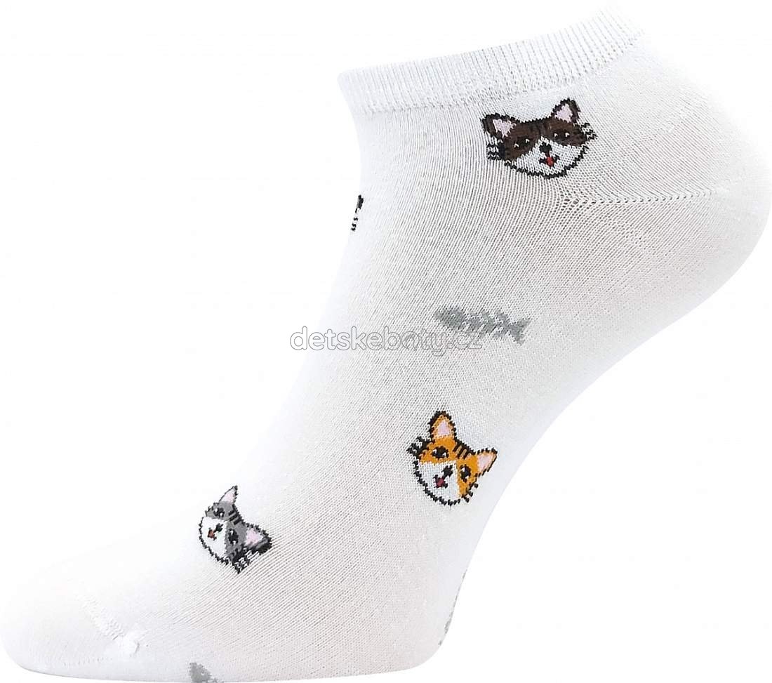 Ponožky Lonka Bibiana kočky bílá