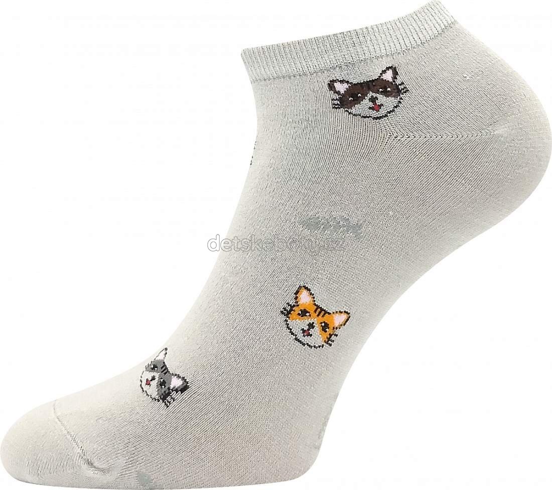 Ponožky Lonka Bibiana kočky šedá