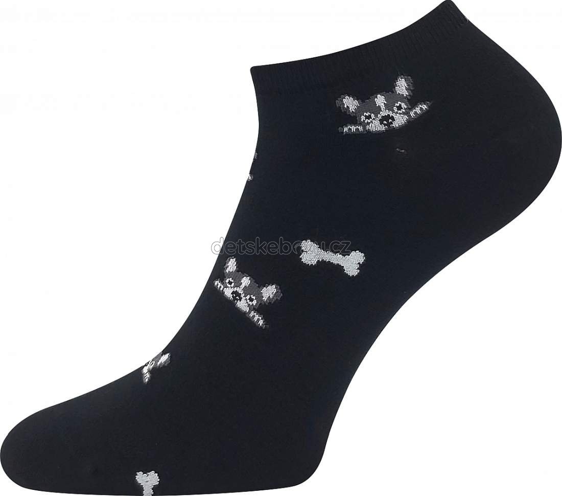 Ponožky Lonka Bibiana pejsci černá Velikost: 35-38