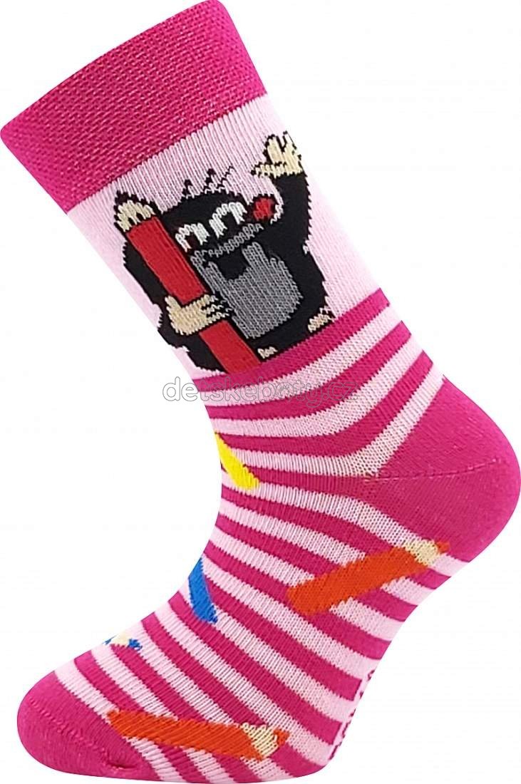 Ponožky Boma Krtek magenta/růžová Velikost: 30-34