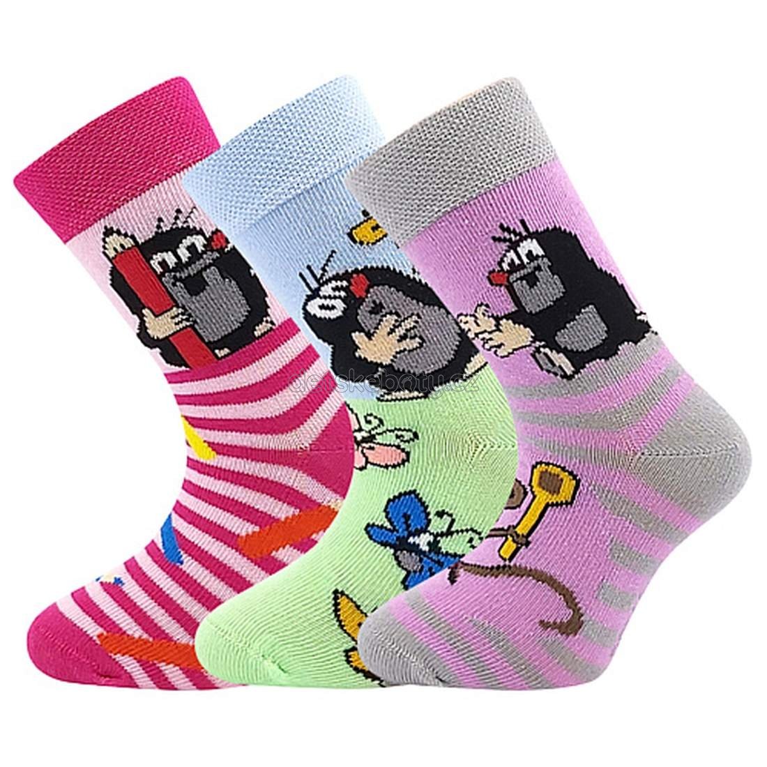 Ponožky Boma Krtek magenta/růžová Velikost: 30-34