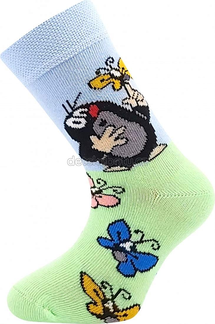 Ponožky Boma Krtek světle modrá/světle zelená Velikost: 30-34