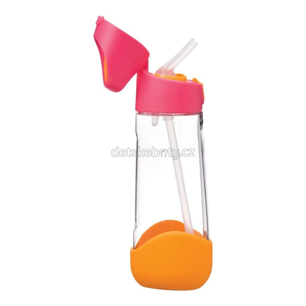 b.box 221 Lahev na pití s brčkem 600 ml - růžová/oranžová (obrázek 4)