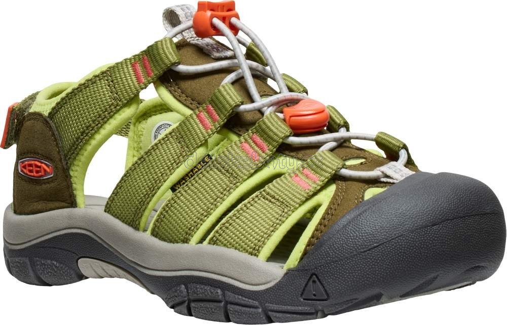 Dětské sandály Keen NEWPORT BOUNDLESS YOUTH dark olive/scarlet ibis Velikost: 34