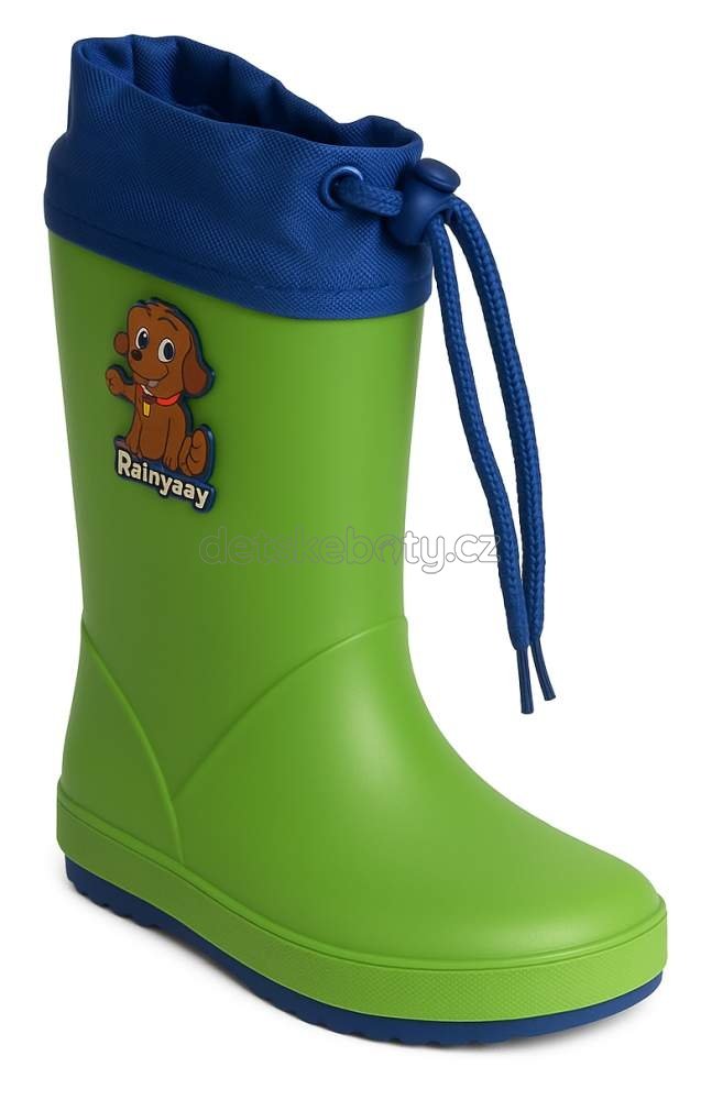 Dětské holinky Coqui 8508 lime/royal Velikost: 24