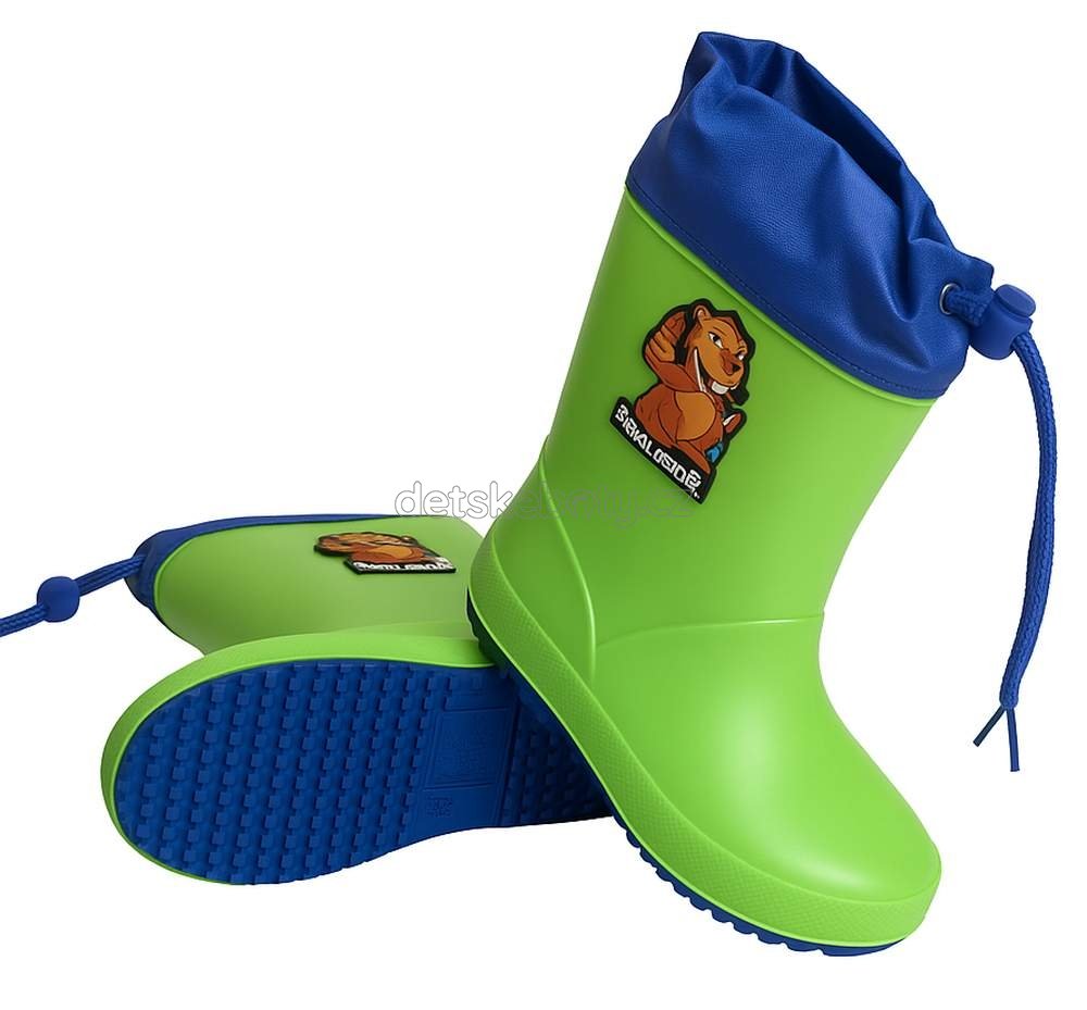 Dětské holinky Coqui 8508 lime/royal Velikost: 24 (obrázek 3)