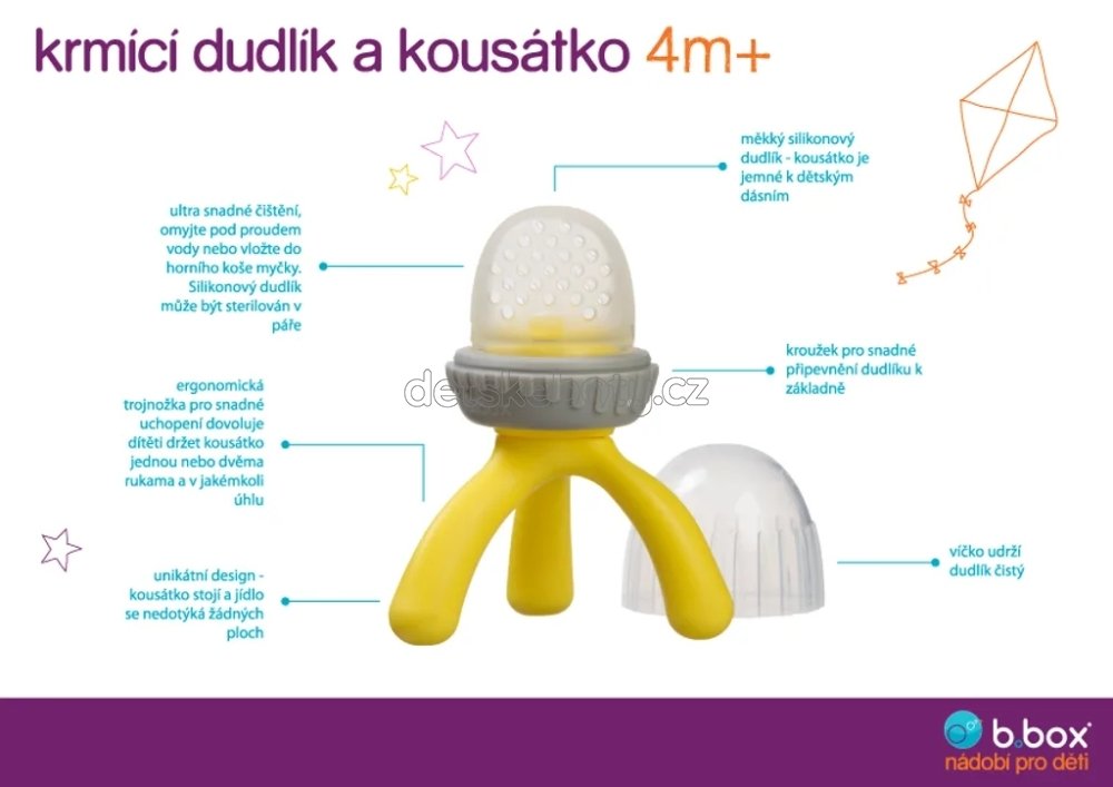 b.box 101408 Krmící dudlík a kousátko – světle modré